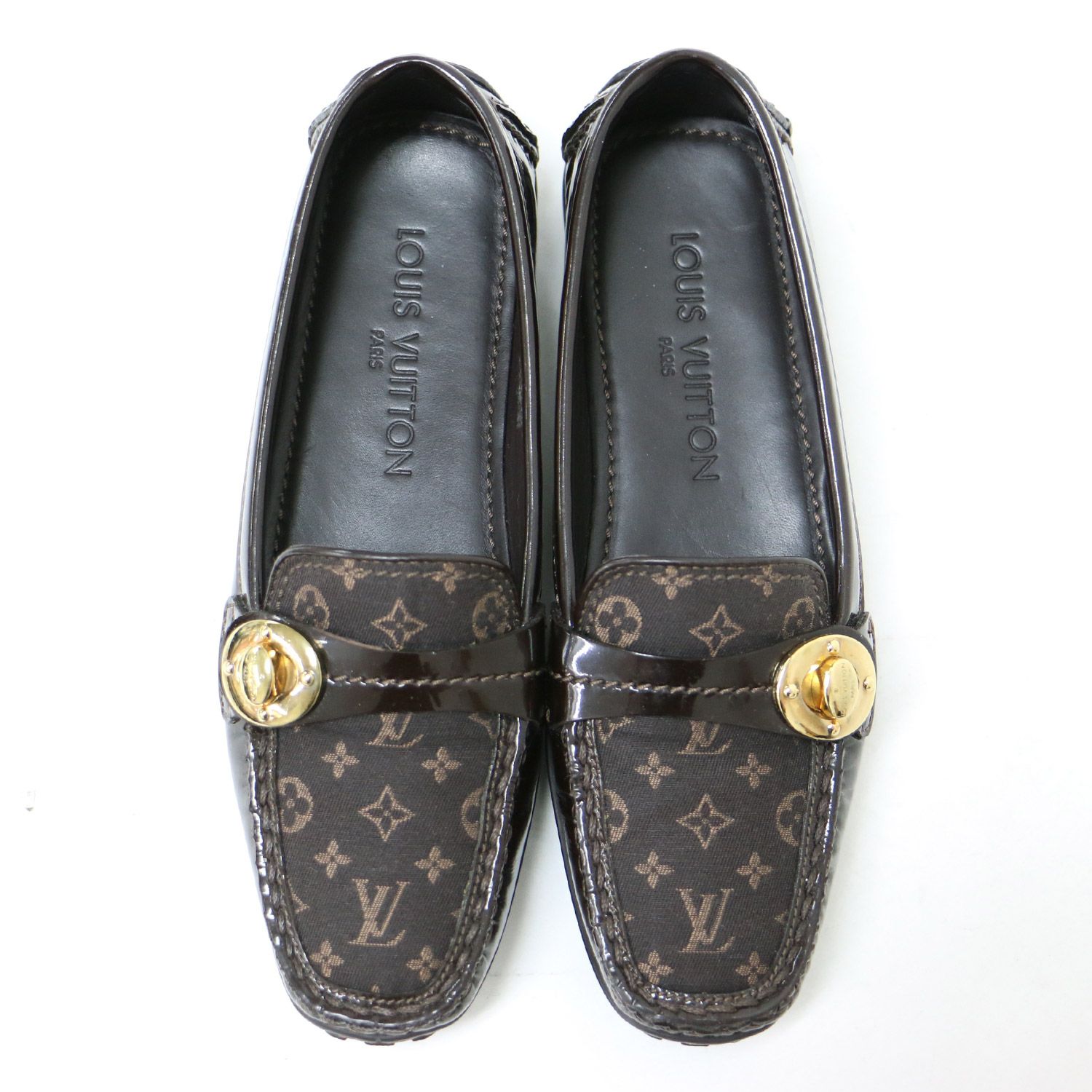 LOUIS VUITTON ルイヴィトン ローファー ブラウン サイズ:34 1/2
