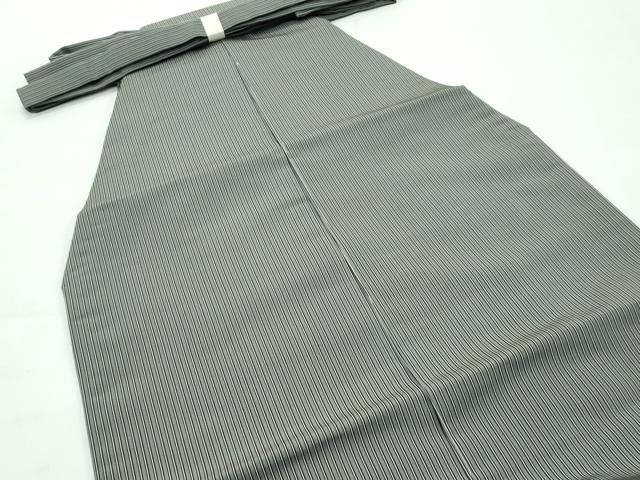 平和屋着物 上 男性 創業100年 毘龍織 安部吉 馬乗り袴 縞 ♥ CZAA3805s5