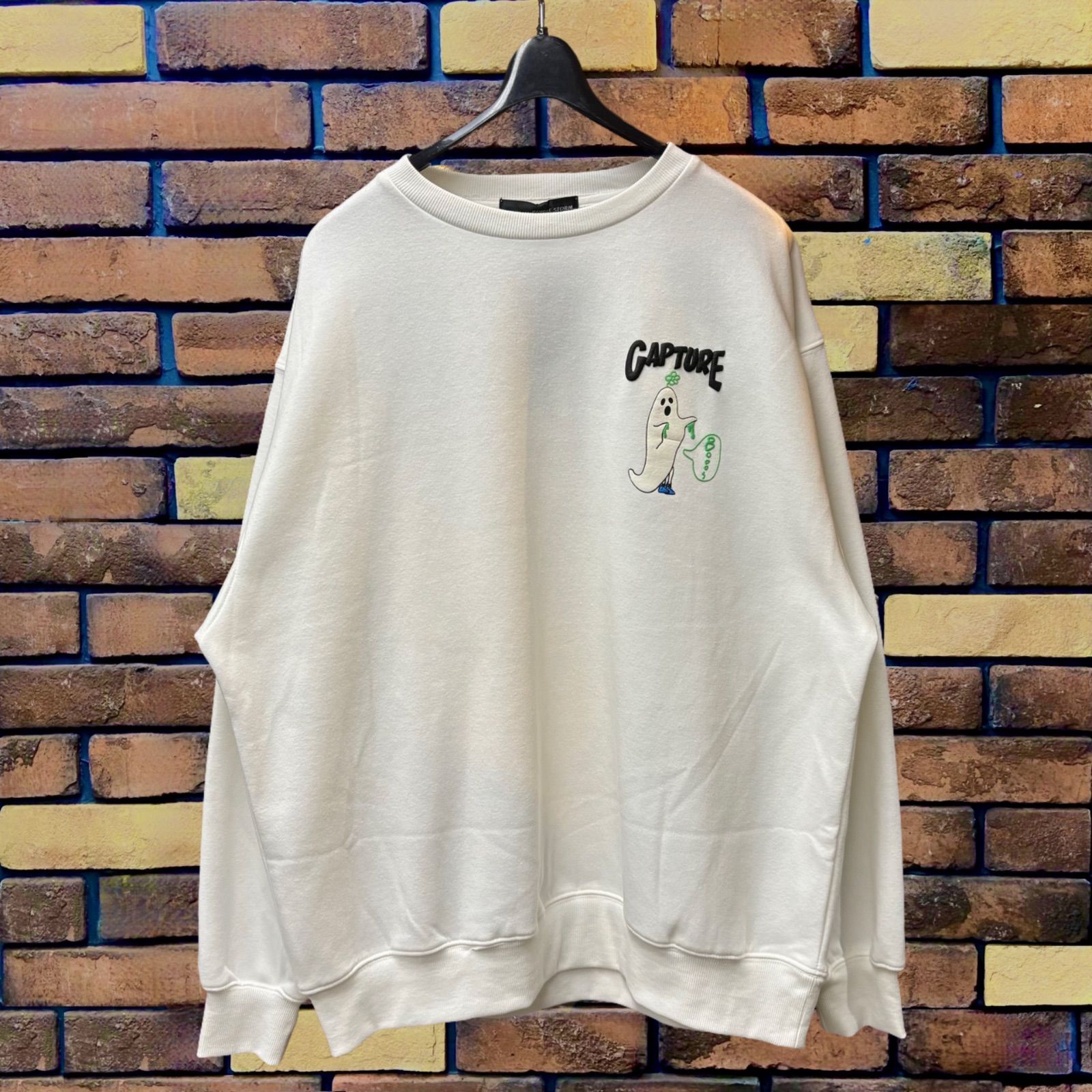 GHOST luminous発泡PTトレーナー】おばけ ストリート ルーズ