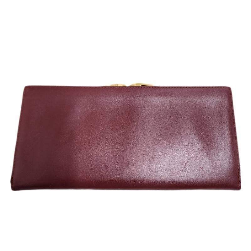 カルティエ 長財布 がま口 付属品あり L300002 Cartier カルティエ 新品同様 マスト ドゥ L3000002 ガマ口 三