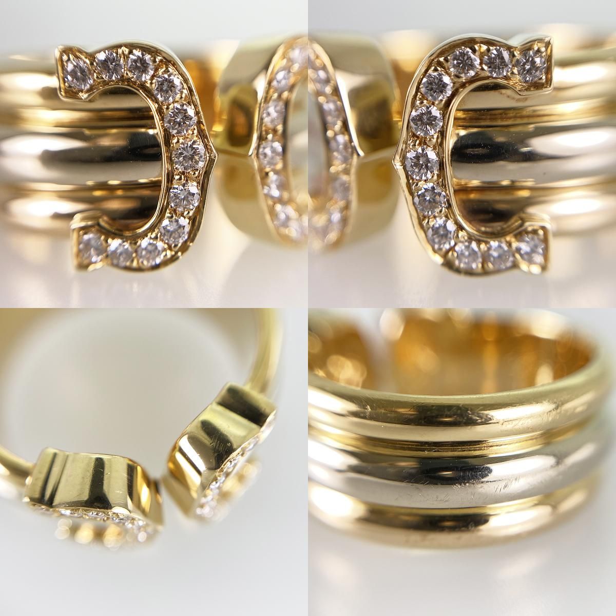 カルティエ Cartier C2リング k18WG ダイヤモンド 49号（9号） Cartier - カルティエ Cartier リング C2 2C ダイヤモンド K18WG
