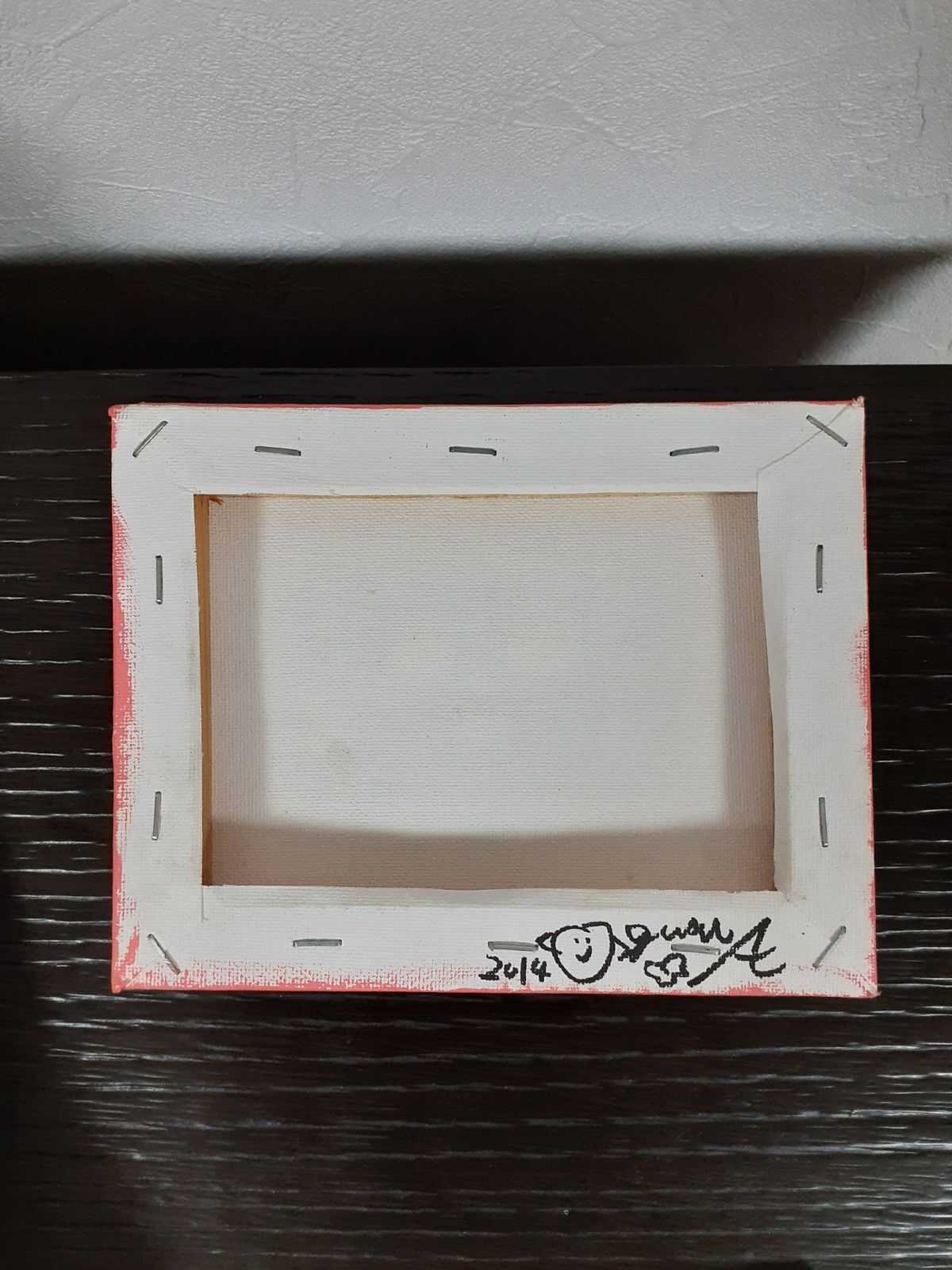 ハッピー太陽　水色　F0号　画家　アクリルガッシュ　小楠アキコ作品 ハッピー太陽 水色 F0号 画家 アクリルガッシュ 小楠アキコ作品