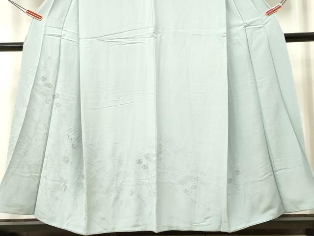 平和屋着物○訪問着 本場大島紬 雪輪南天唐草文 さが美扱い 正絹 逸品