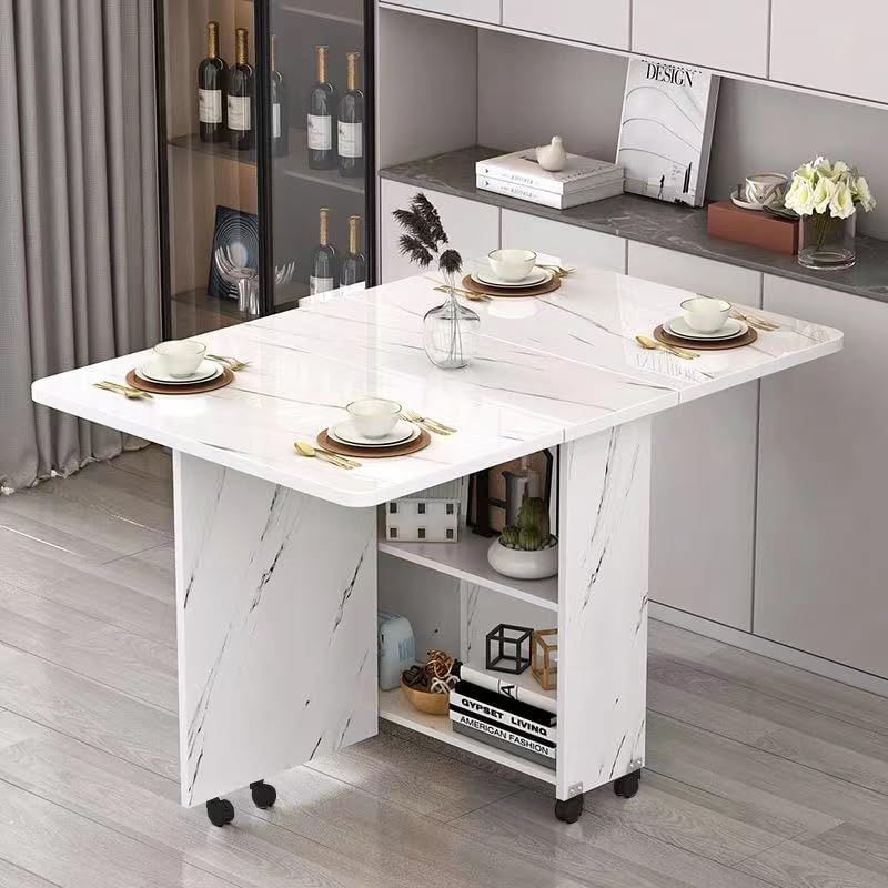 VEEZHA バタフライテーブル ダイニングテーブル オリタタミ dining table 折りたたみ ダイニングテーブル 4人 折りたたみ食卓 折り畳みテーブル キッチン 120cm ホワイト