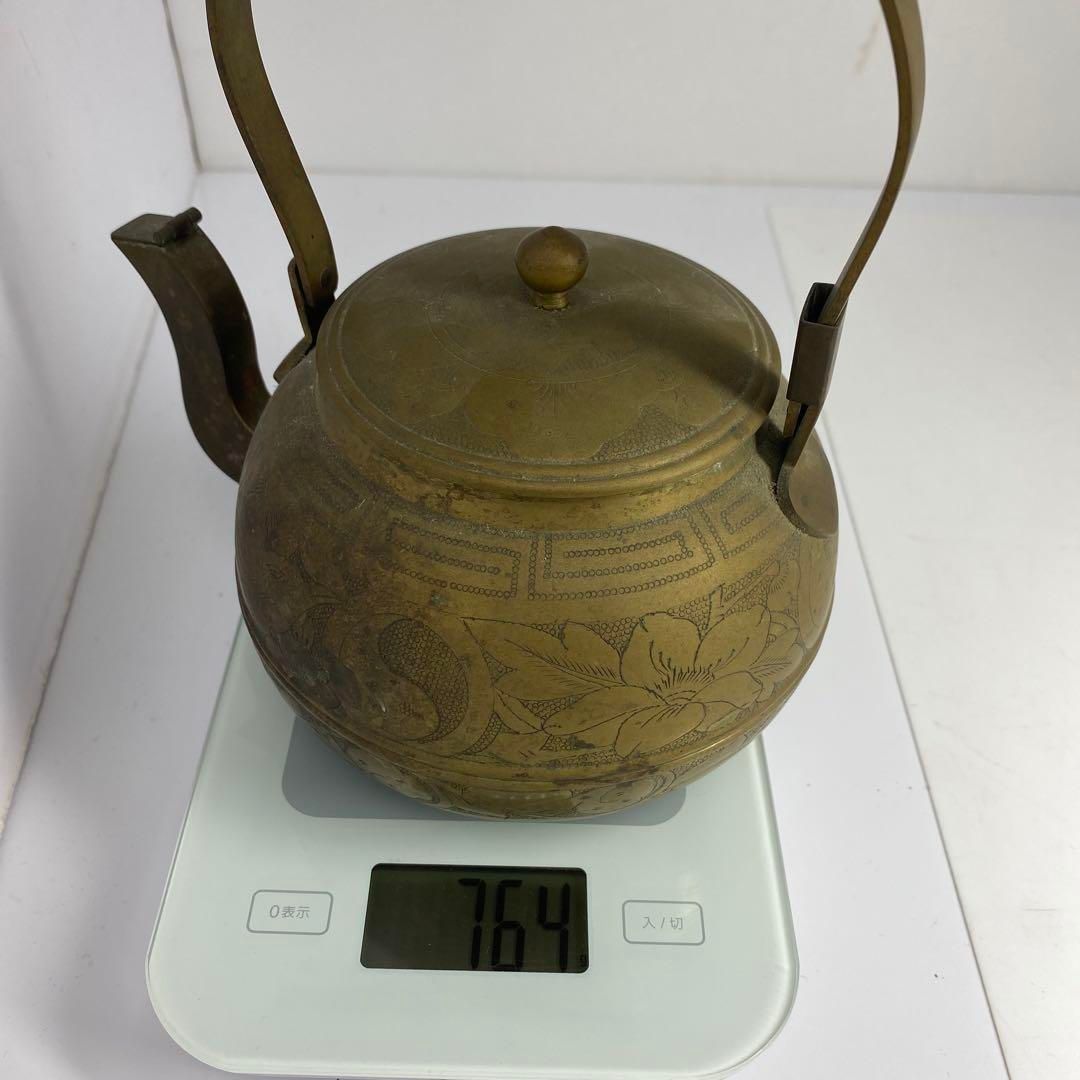 黄銅瓶　764g/高さ19.5㎝　東Y6-0716① 黄銅瓶 764g/高さ19.5㎝ 東Y6-0716①