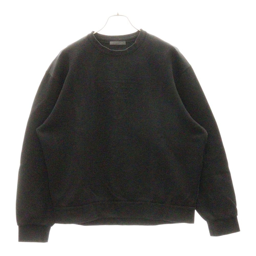 プラダ サイズ:M  UJL27A S221 103S フロントロゴゴットンクルーネックスウェット 中古 SB01 PRADA (プラダ) CREWNECK SWEAT TRAINER クルーネックスウェット