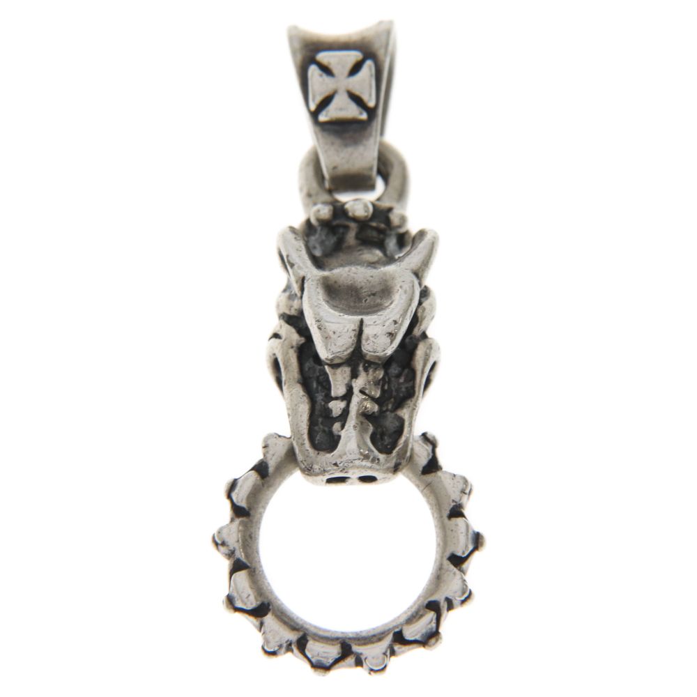 506ミリ横幅Travis Walker トラヴィスワーカー GARGOYLE PENDANT WITH DOUBLE CROSS RING  ガーゴイル ダブルクロスリング ペンダント ネックレストップ シルバー - ネックレス