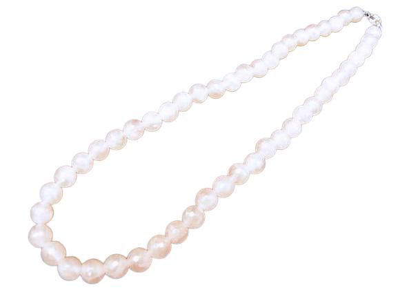 ローズクォーツ 128面 ネックレス 8mm 差込タイプ 天然石 パワーストーン