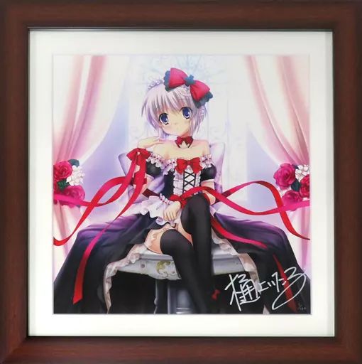 アニメムック　ITARU HINOUE art exhibition II 描き下ろしアートグラフ 『篝』(額付き・直筆サイン入り) 中古】イラストボード ≪イラスト画集≫ ITARU HINOUE art