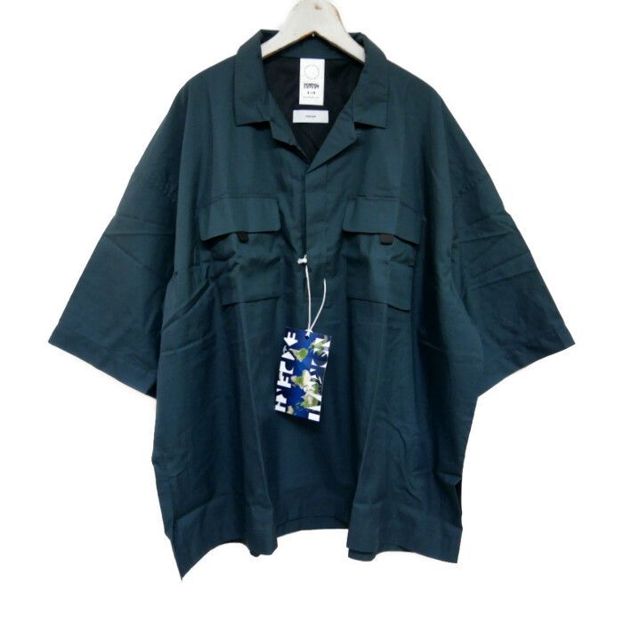 NORMAL EXPERT for Graphpaper ノーマルエキスパート グラフペーパー 正規 25SS OVERSIZED 65 SHIRT オーバーサイズシャツ 半袖シャツ スーピマコットン NEXM251-50002 GRAY グレー O|S