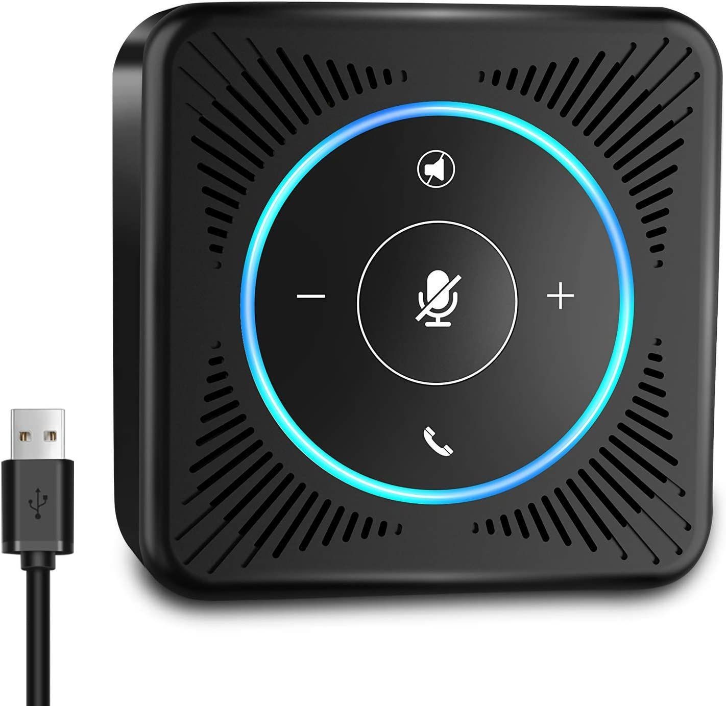 【夏セール価格&フォロー割|2年保証】 EMEET M0 スピーカーフォン 会議用 4個マイク スピーカー 小型 Skype Zoom Teams  360度全方向集音 USB接続 Web会議 テレワーク テレビ会議  イミート