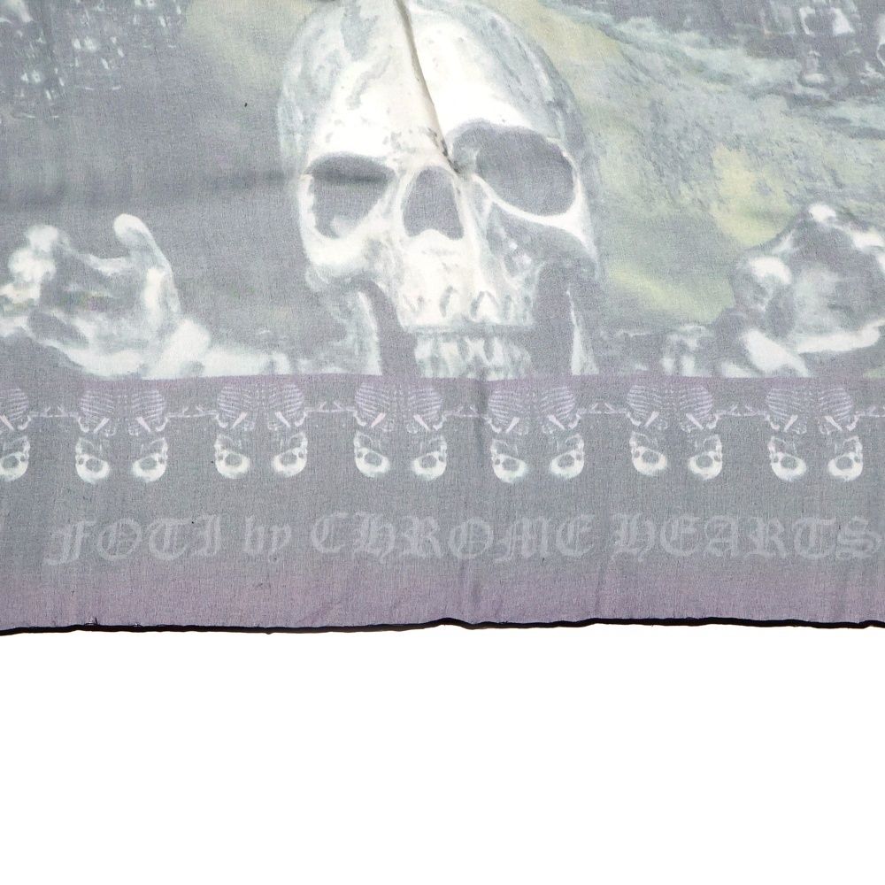 クロムハーツ　フォティ　スカーフ CHROME HEARTS クロムハーツ FOTI フォティ スカルプリント