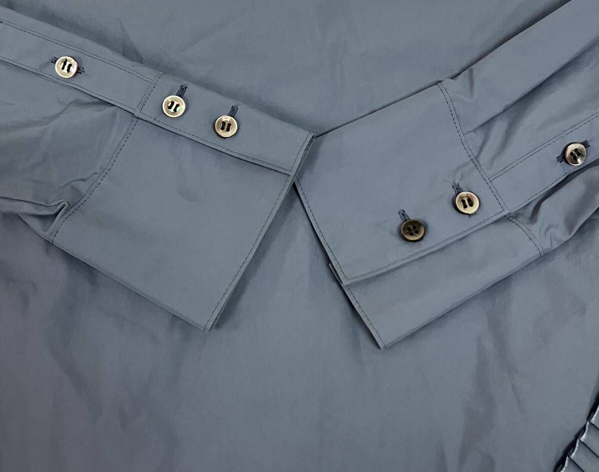 コットンポリタイプライタープリーツ 長袖シャツ