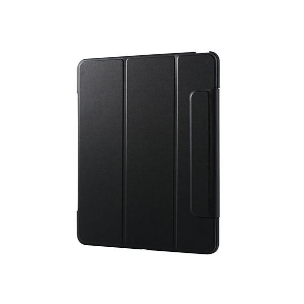 エレコム 13インチiPad Air M3 M2 フラップケース 薄型軽量 エッジ 背面クリア ブラック TB-A25XWVFCBK