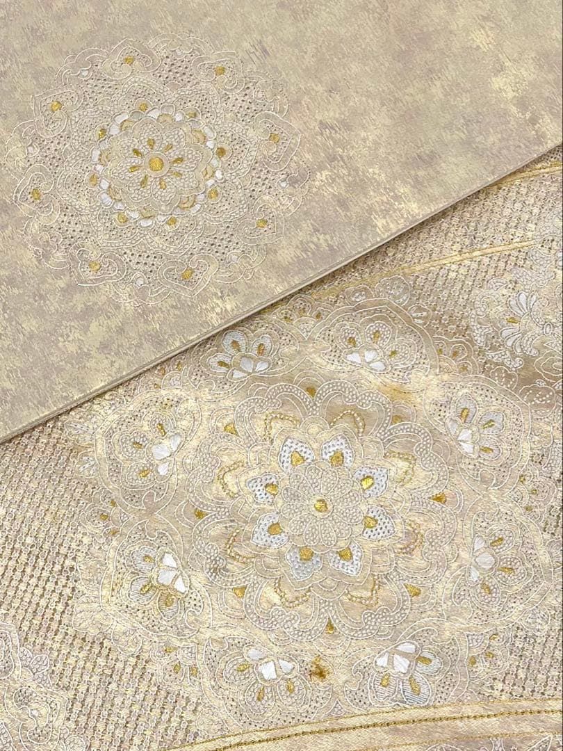 蘇州刺繍 相良刺繍 汕頭刺繍 袋帯 金糸 正絹 お太鼓柄 - メルカリ