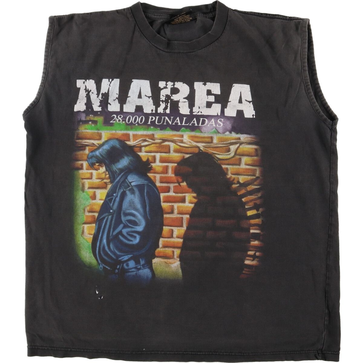 古着 Solid Rock MAREA 28.000 punaladas カットオフ バンドTシャツ バンT USA製 メンズL /eaa358080 【中古】/eaa358080