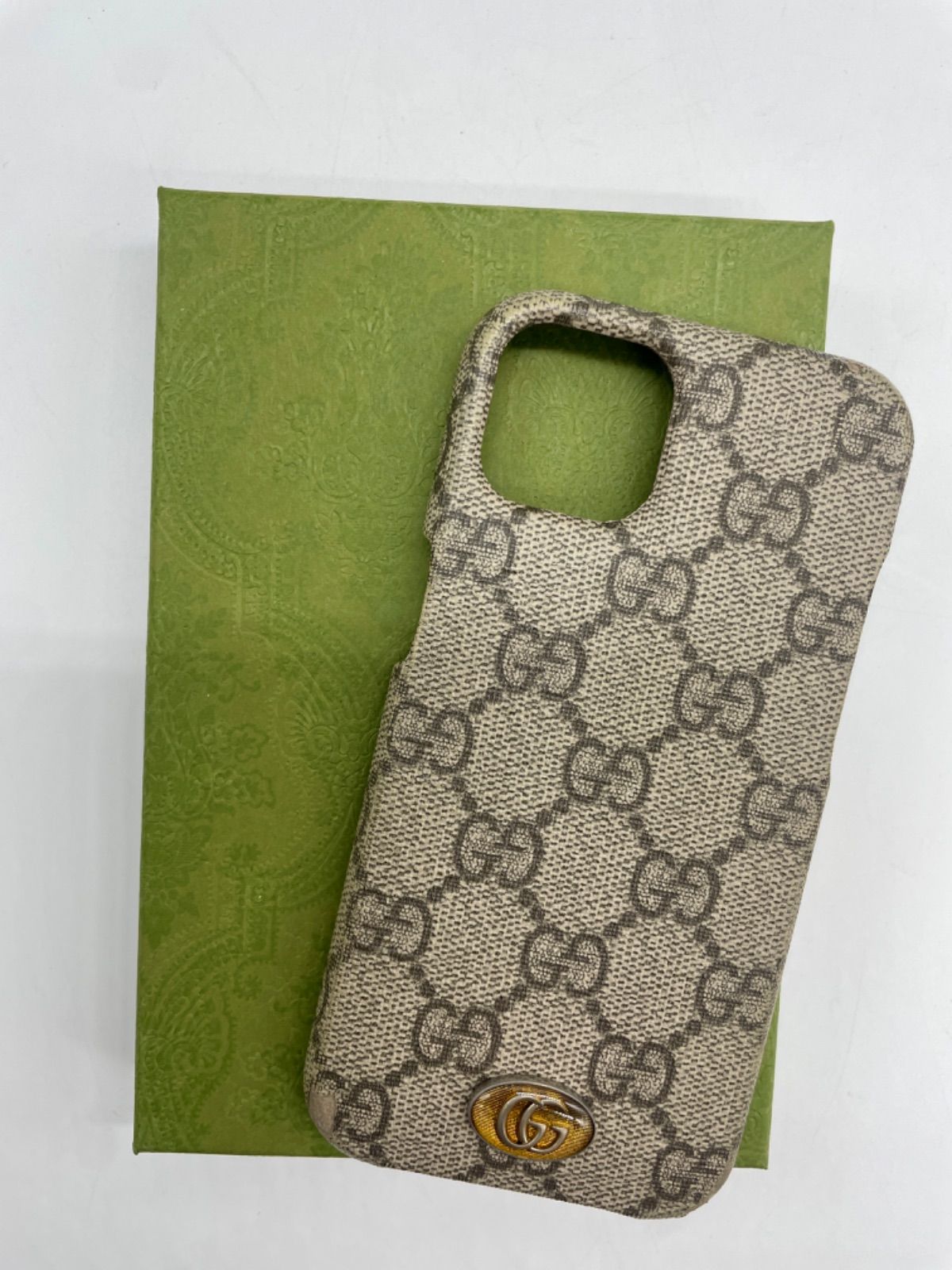 ◎GUCCI グッチ I phone13 ケース GG スプリーム スレあり 荏原