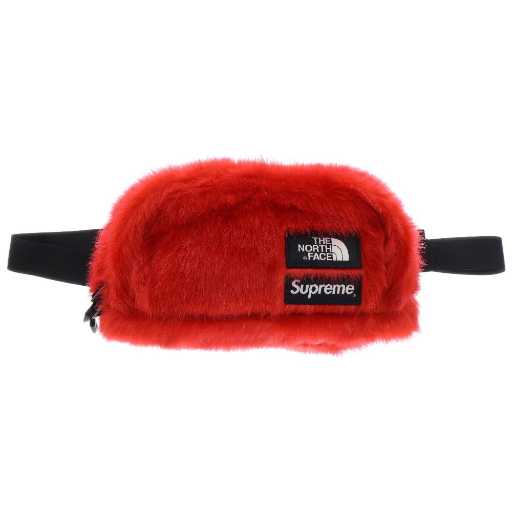 SUPREME シュプリーム 20AW ×The North Face Faux Fur Waist Bag フェイクファー ウエストバッグ ボディバッグ レッド NF0A5G87