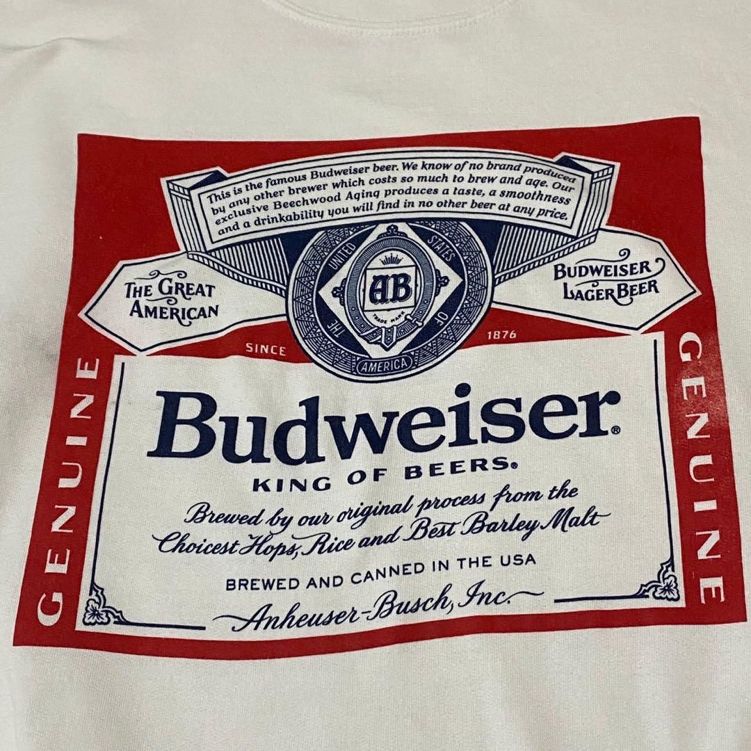 バドワイザーBudweiser スウェットトレーナー00s ビンテージ白