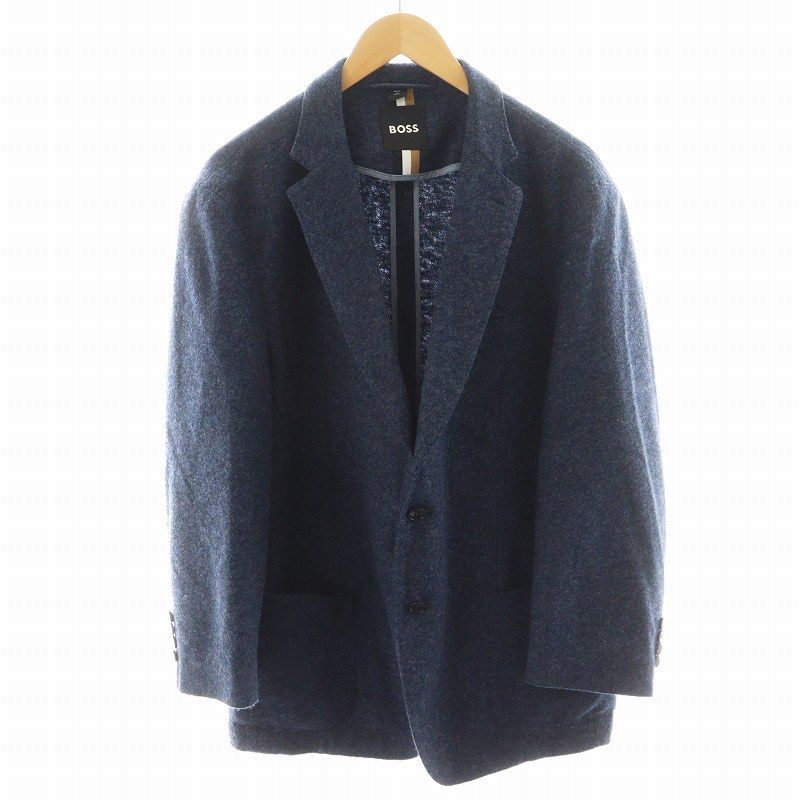 ヒューゴボス HUGO BOSS テーラードジャケット シングル 2B IT52 紺 ネイビー HBP-HANRYAHBP5035 |AN18