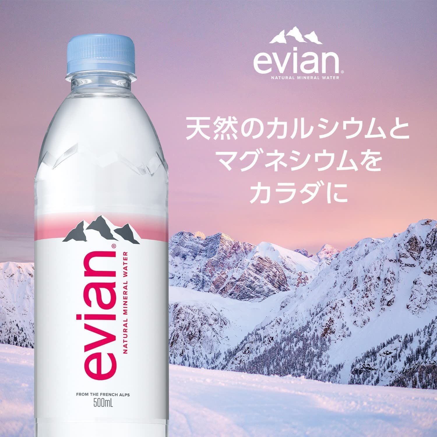 伊藤園 evian(エビアン) 硬水 ミネラルウォーター ペットボトル 500ml