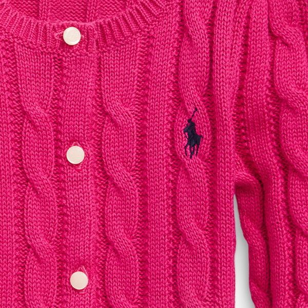 ラルフローレン ケーブル ペプラムカーディガン