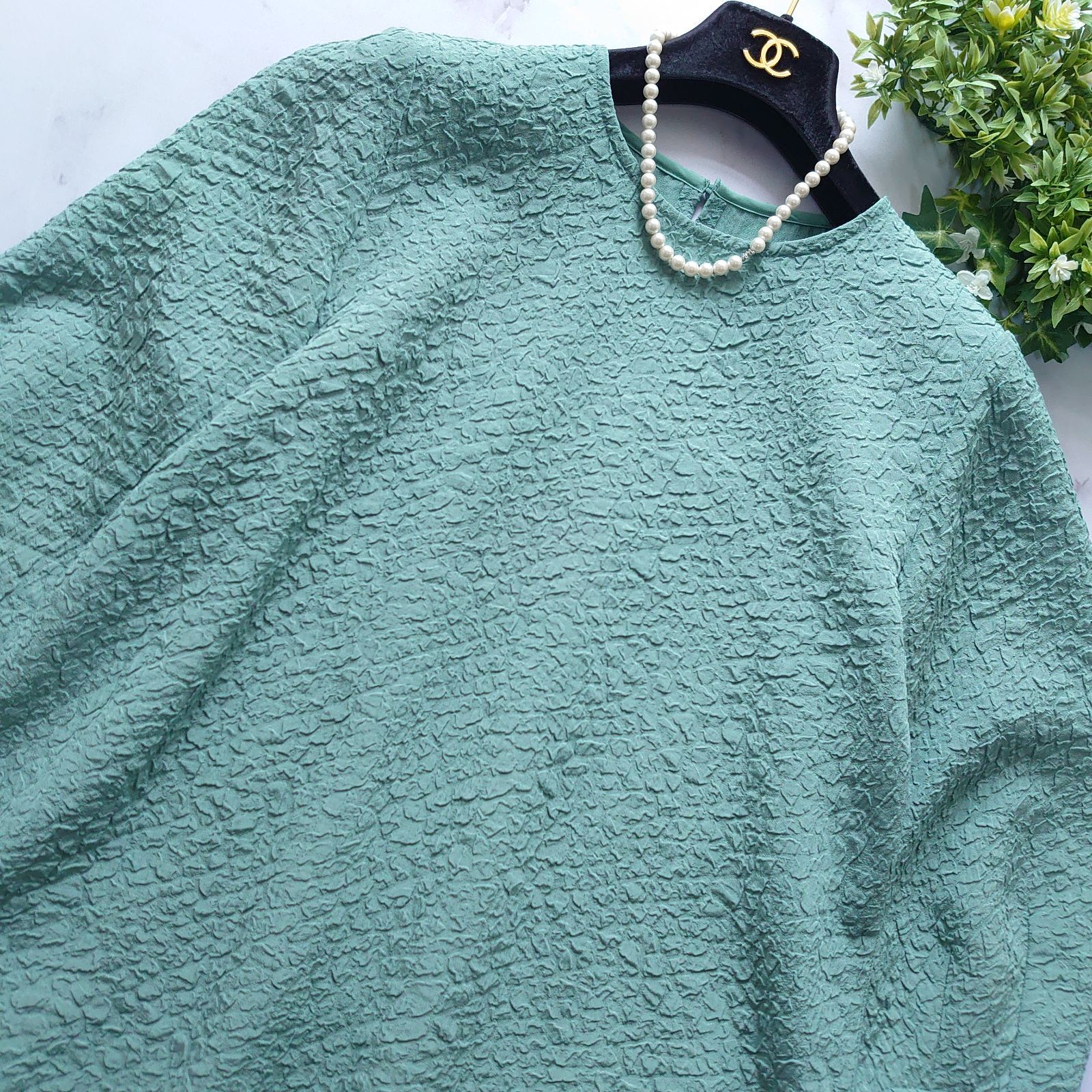 24AW ヒロコビス ふくれジャカードプリーツジョイントチュニック ブラウス 9