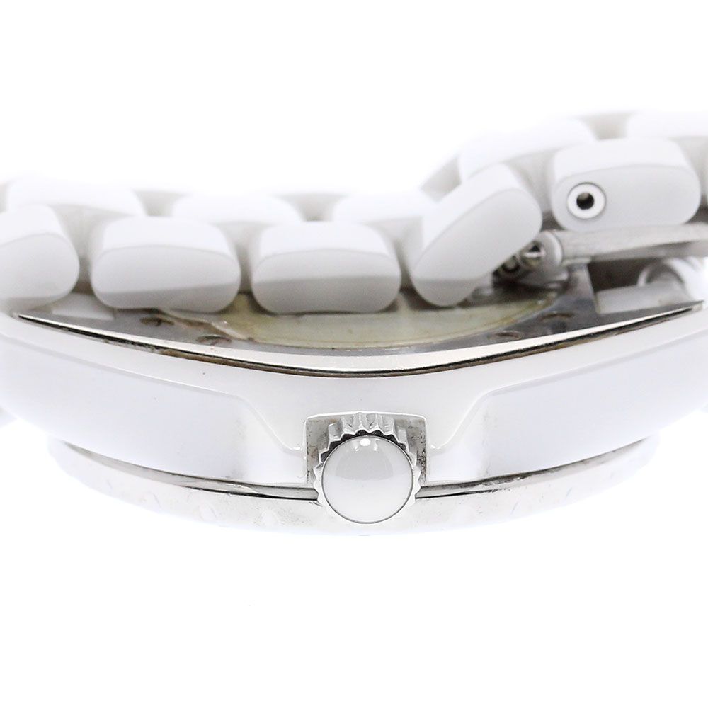 シャネル CHANEL H2422 J12 33ｍｍ  白セラミック 8Pダイヤ クォーツ レディース_874008