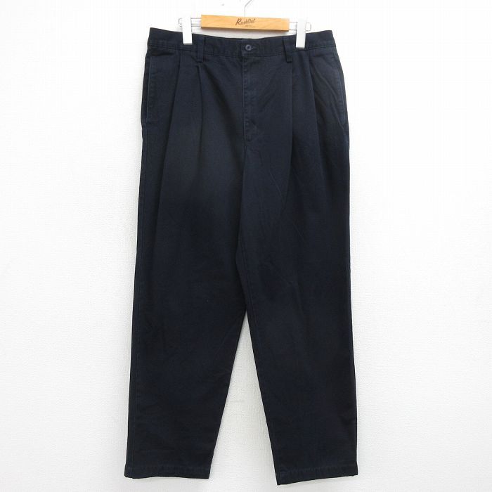 W34/古着 エディーバウアー チノ パンツ チノパン メンズ 00s 紺 ネイビー 24aug19 中古 ボトムス ロング
