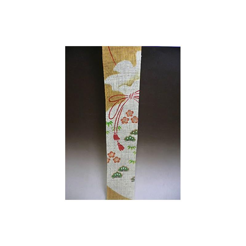 手染め麻細タペストリー「うさぎの宝袋」 [京都洛柿庵オンライン