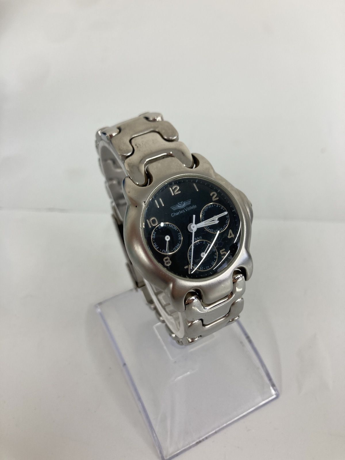 ￣ 不動品 Charles Vgele クロノグラフ 時計 CV-7714 時計 1