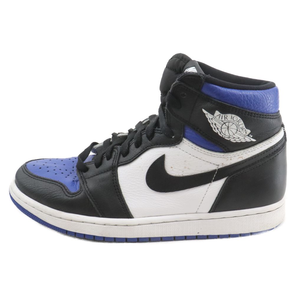 NIKE (ナイキ) AIR JORDAN1 RETRO HIGH OG ROYAL TOE 555088-041 エアジョーダン1 ロイヤルトゥ  ハイカットスニーカー US9/27cm ホワイト/ブラック/ブルー - メルカリ