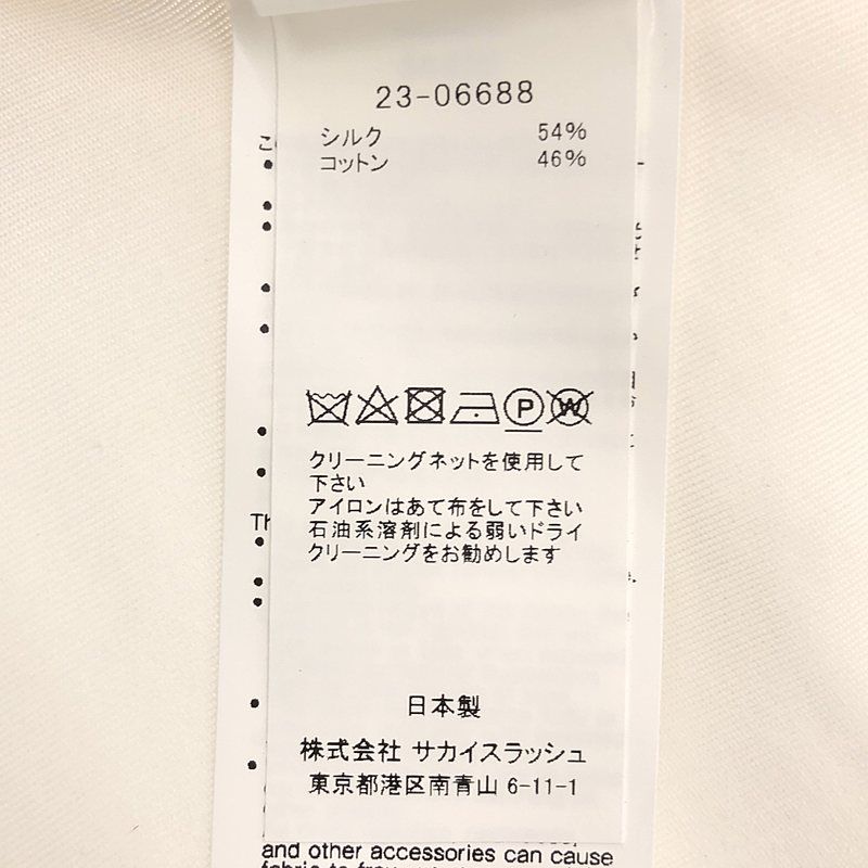 新品】 sacai / サカイ | double face silk cotton shirt ダブル