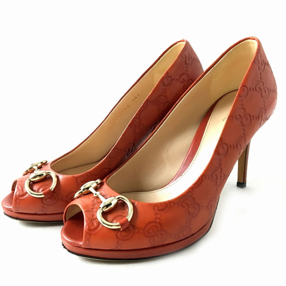 GUCCI グッチ　ホースビット　パンプス　ブラウン　36C GUCCI グッチ GGキャンバス ホースビット パンプス サイズ36 約