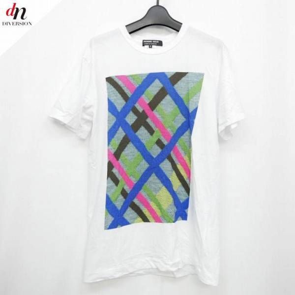 コムデギャルソン オムドゥ チェック転写プリント Tシャツ