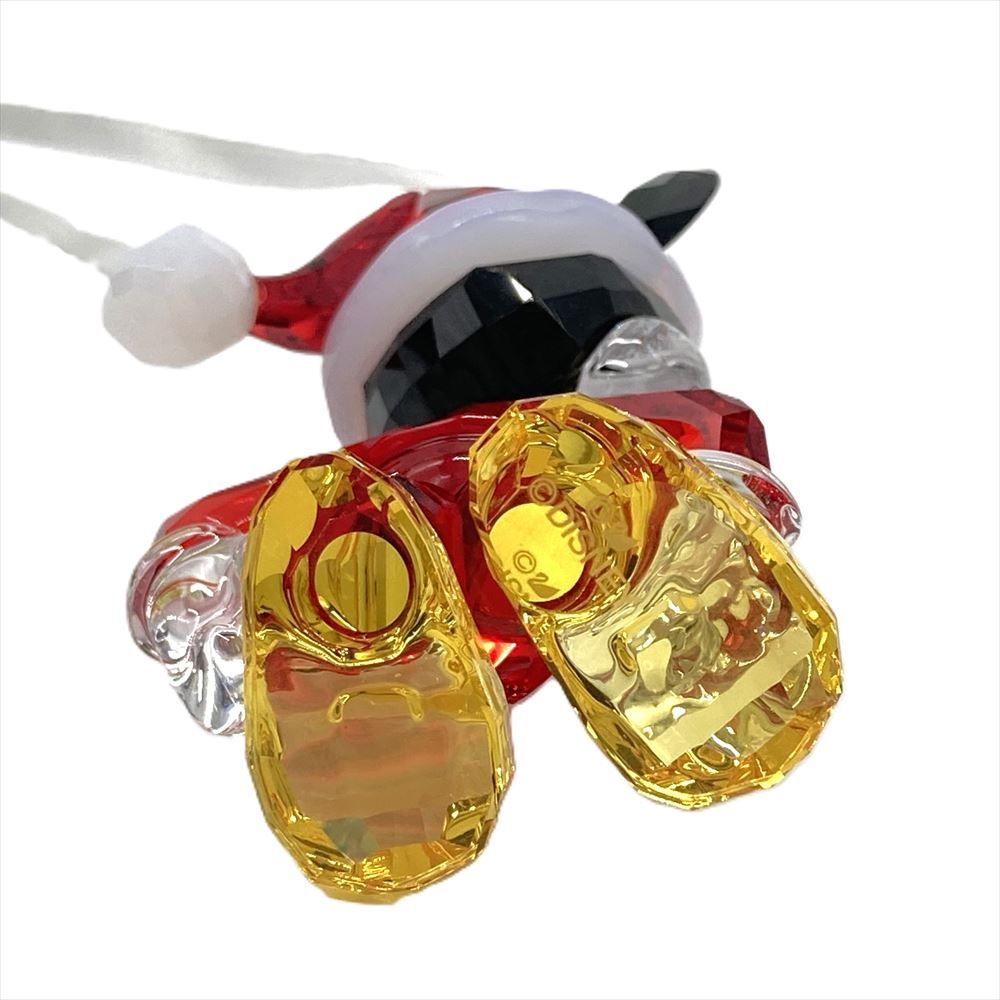 SWAROVSKI - スワロフスキー SWAROVSKI ディズニー Disney ミッキーマウス クリスマス オーナメント オブジェ 置物 5004690 クリア サンタクロース【中古】 スワロフスキー SWAROVSKI ディズニー Disney ミッキーマウス