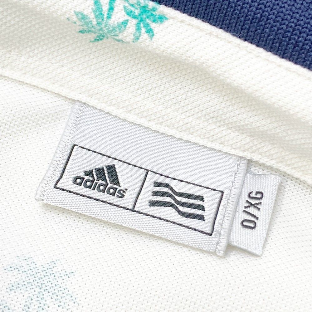 サイズ:O Adidas GOLF アディダスゴルフ A05493 半袖ポロシャツ 総柄 ホワイト系 [240101224963]#ゴルフウェア メンズ