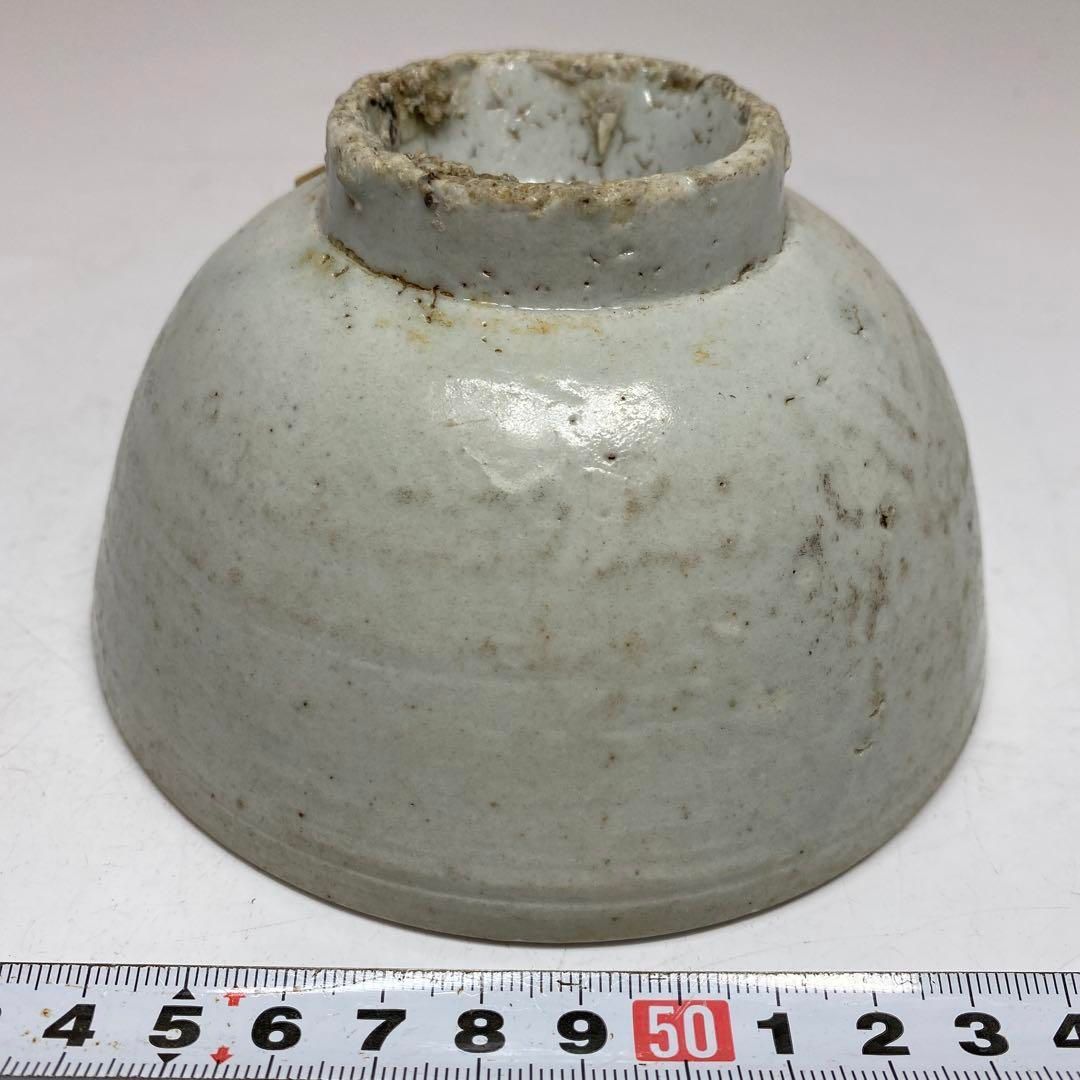 朝鮮古美術 李朝白磁茶碗 B 直径12.7cm 東H5-0903①タニチ