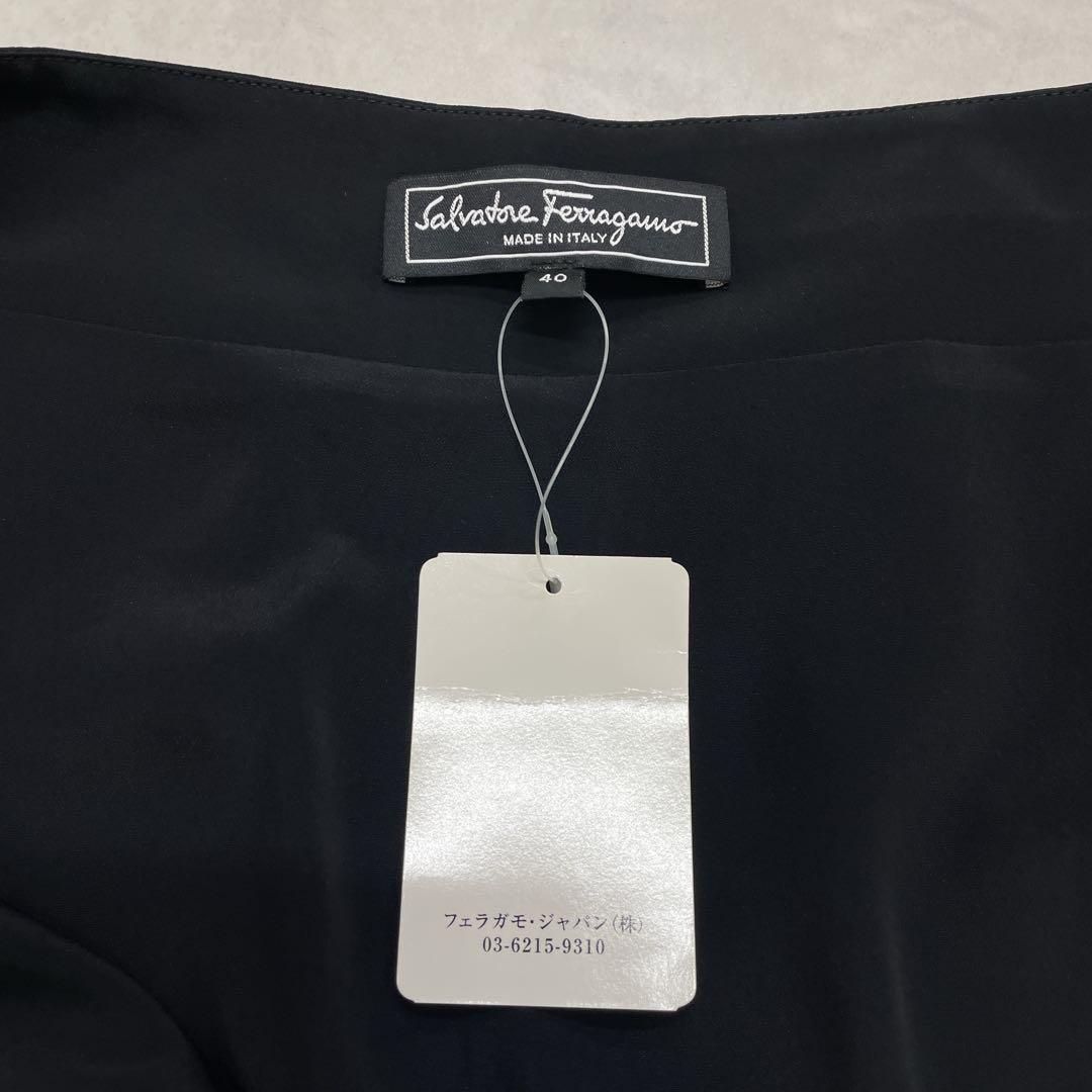 Salvatore Ferragamo サルヴァトーレフェラガモ バイ プリーツスカート サテン 40 イタリア製 SIROKUMA-CORPORATION_COM