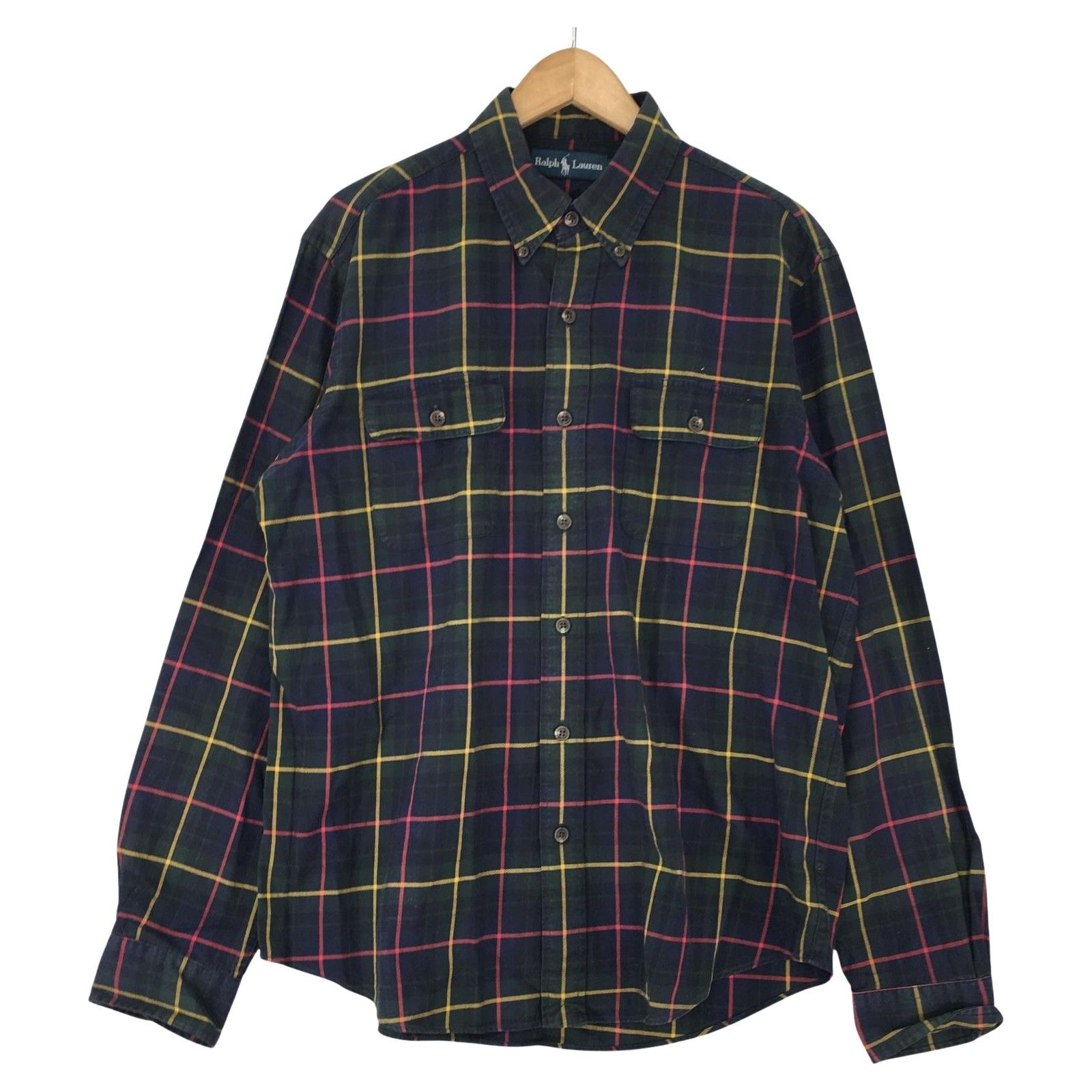 ラルフローレンPOLO 長袖シャツ グリーン系チェック ラルフローレンPOLO 長袖シャツ グリーン系チェック 【ユニセックス