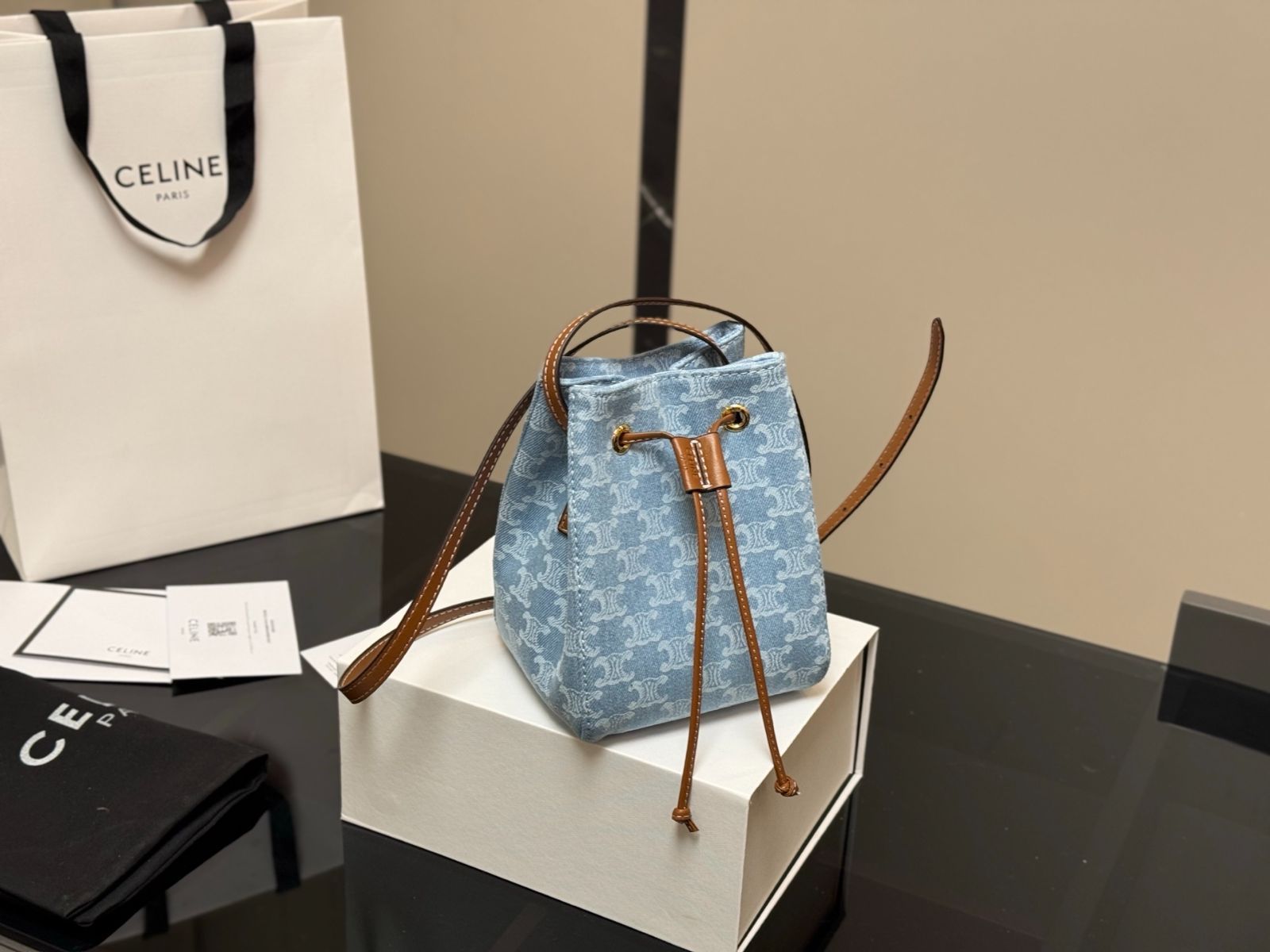 今日特価】Celine セリーヌ バケットバッグ デニム ヴィンテージ