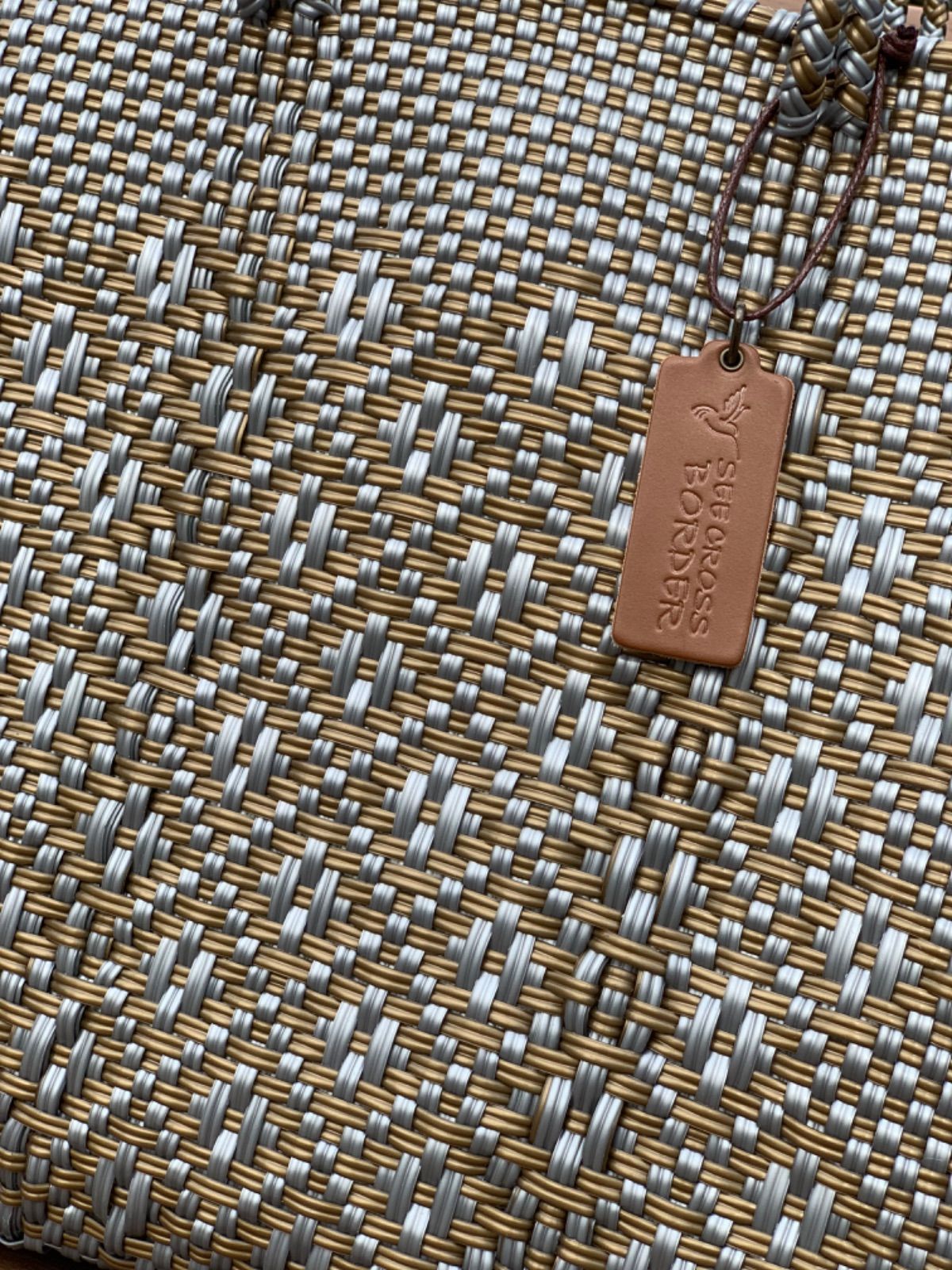 メルカドバッグ シルバーブラウン