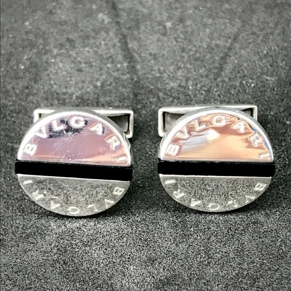 BVLGARI ブルガリ オニキス カフス カフリンクス カフスボタン SV925  