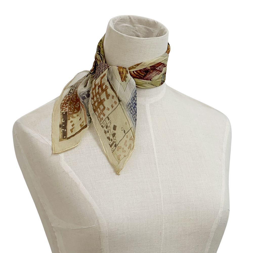 エルメス HERMES スカーフ カレ45 PERSONA 仮面 レディース メンズ  