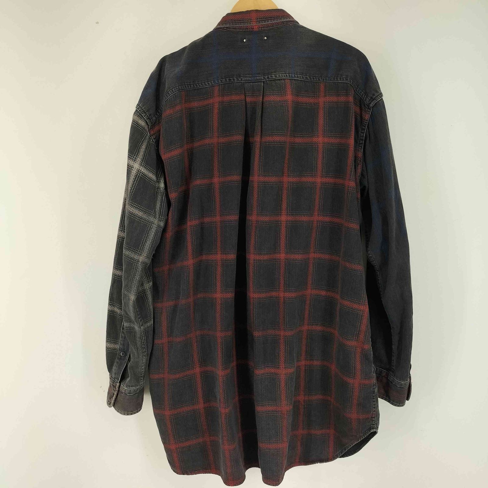 マインデニム　Black Denim Check Print SH MINEDENIM（マインデニム）の「Black Denim Check Western SH