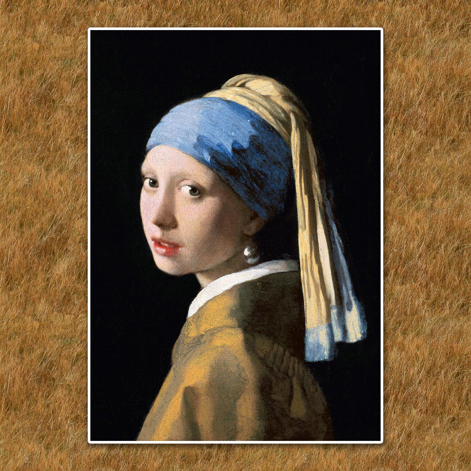 ヨハネス　フェルメール　真珠の耳飾りの少女　複製画　金色フレーム　ゴールド　絵画 西洋画・複製画】真珠の耳飾りの少女 ヨハネス・フェルメール 42