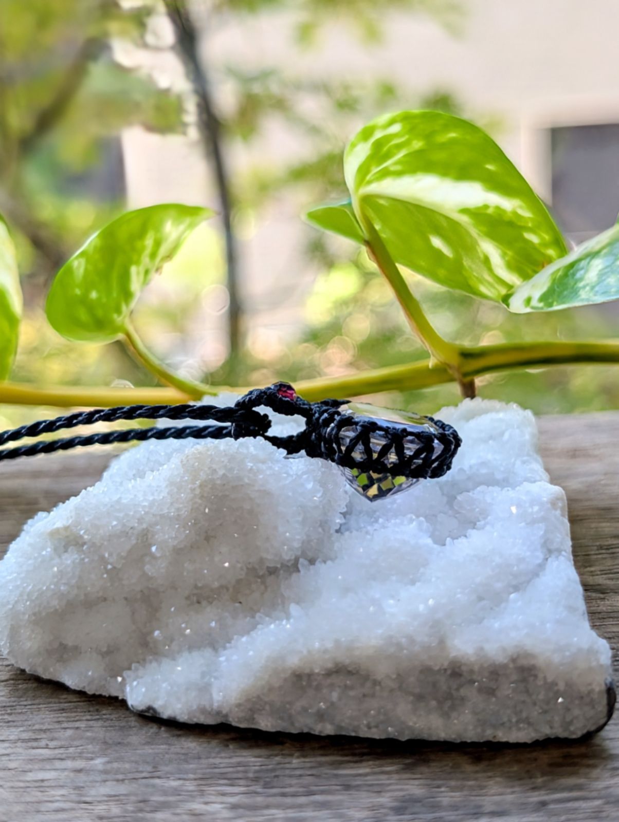 High Quality Stone レインボーアメジスト アメジスト マクラメ編みネックレス 428 マクラメネックレス NEXPOTALLINN_EU