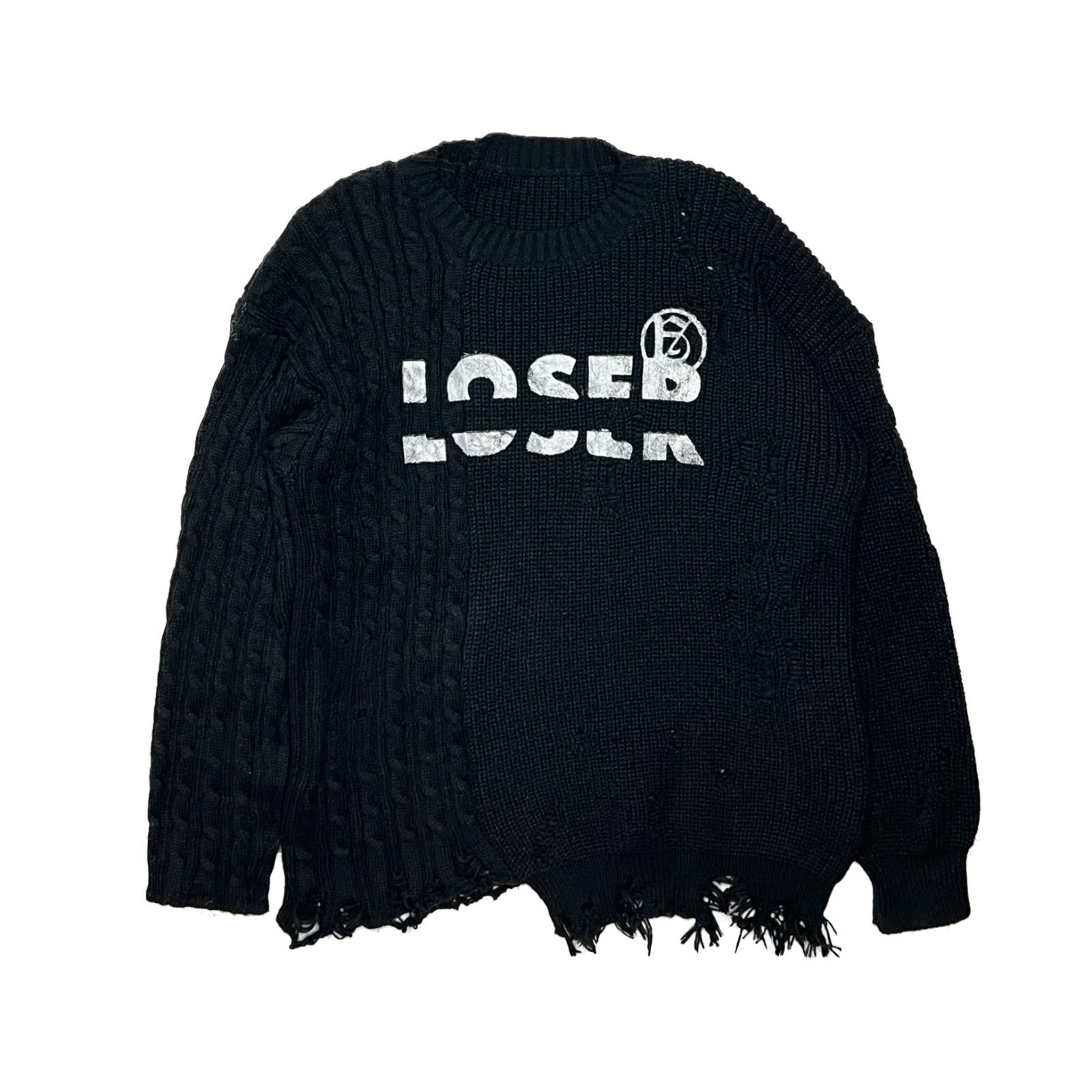 A GOOD BAD INFLUENCE LOSER LOGO KNIT SWEATER - AURUM FASHION STORE