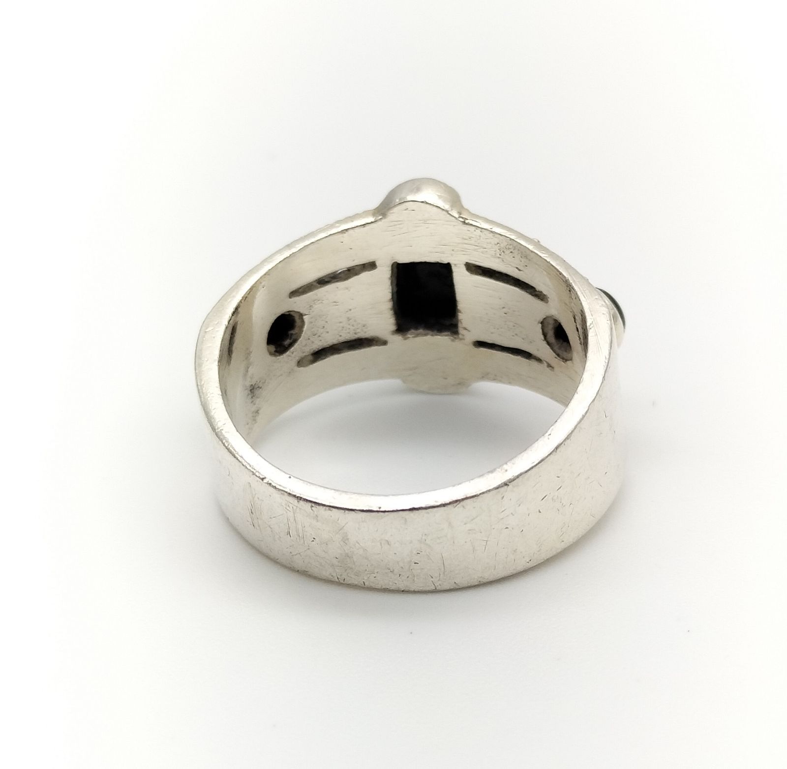 マーカサイトデザインリング オニキス SILVER シルバー925 11号 - メルカリ