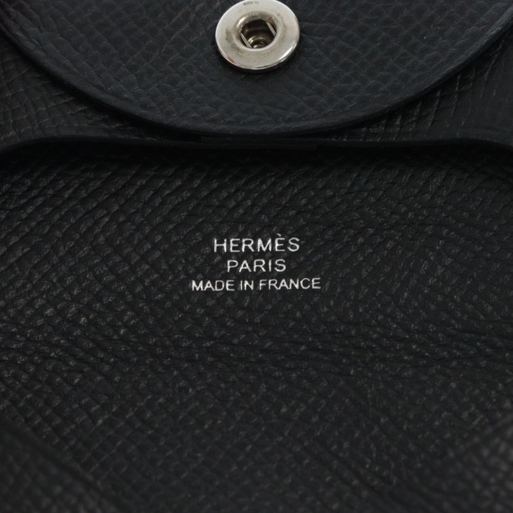 【新品未使用】 HERMES バスティア 黒 W刻印 コインケース HERMES - 【新品未使用】 HERMES バスティア 黒 コインケース W